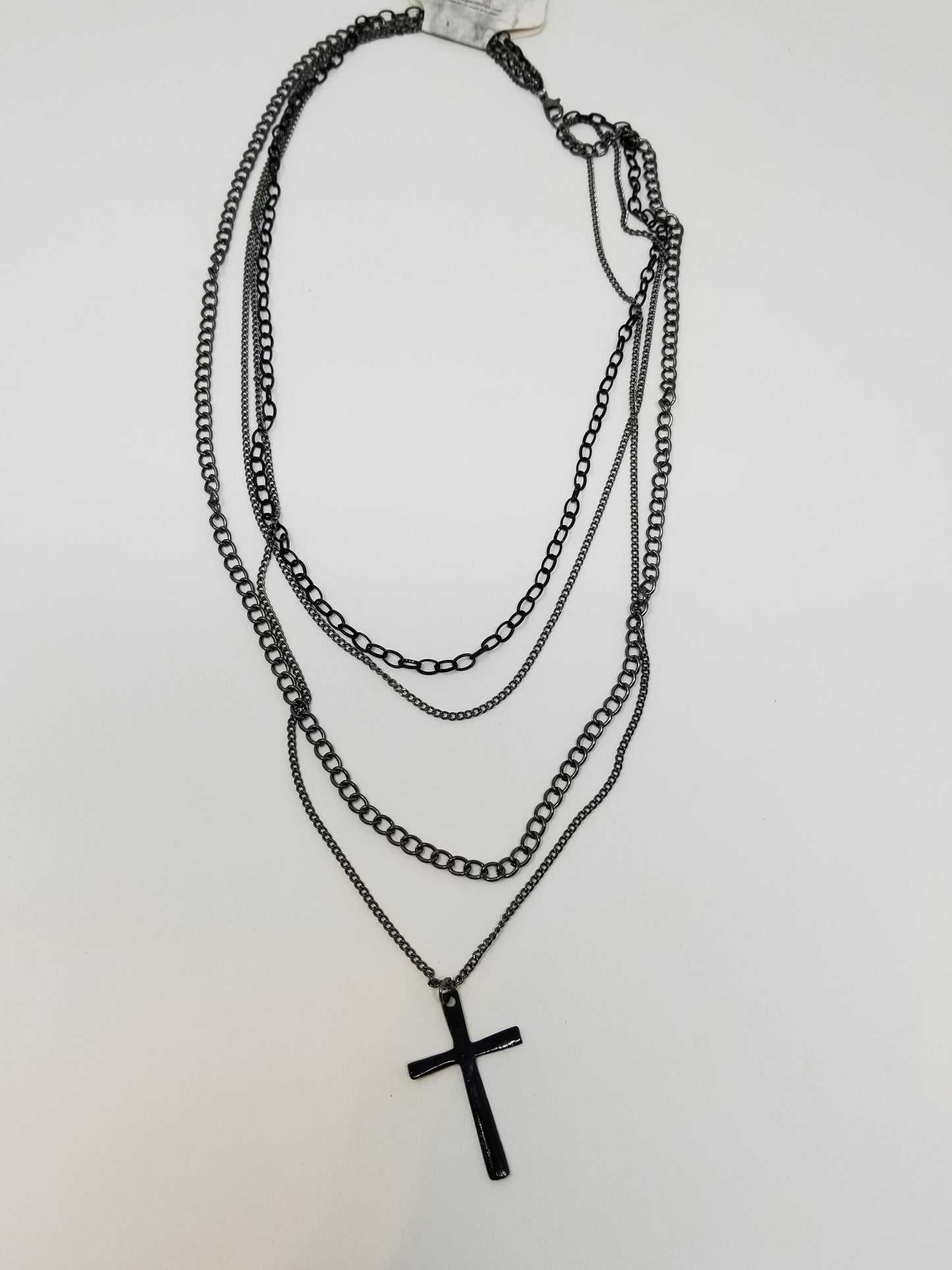 BLACK LAYERED NECKLACE A3434