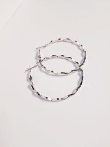 SILVER HOOP EARRINGS JB049