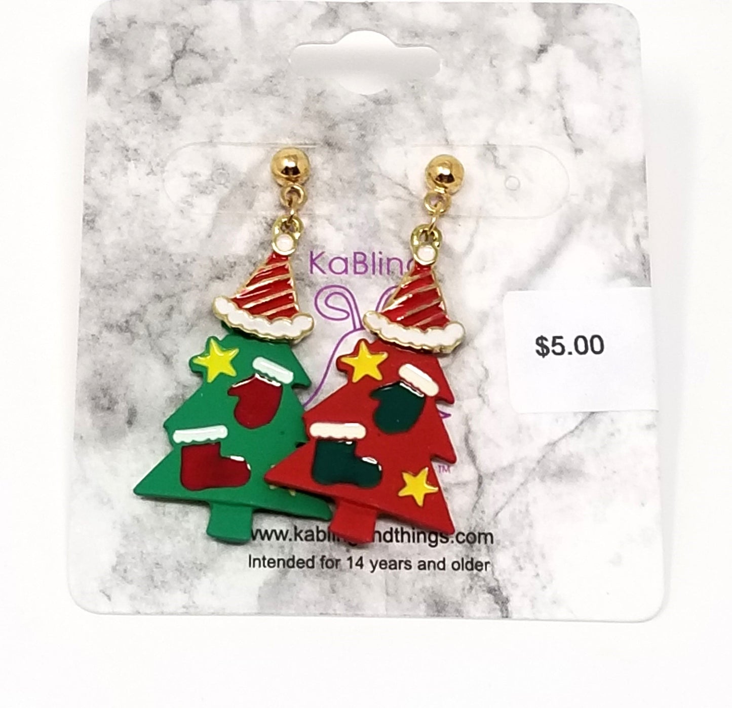 FESTIVE CHRISTMAS TREE EARRINGS