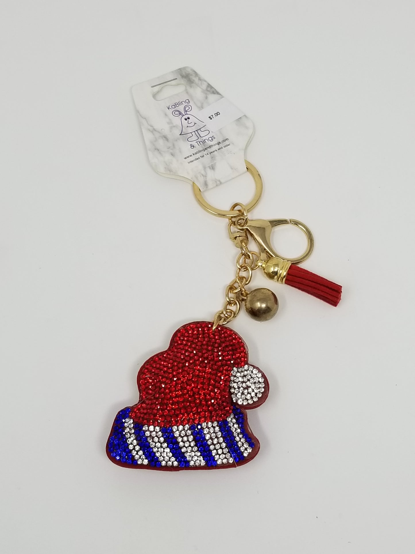 JOLLY SANTA HAT KEYCHAIN