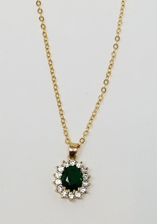 EMERALD GREEN NECKLACE A1388