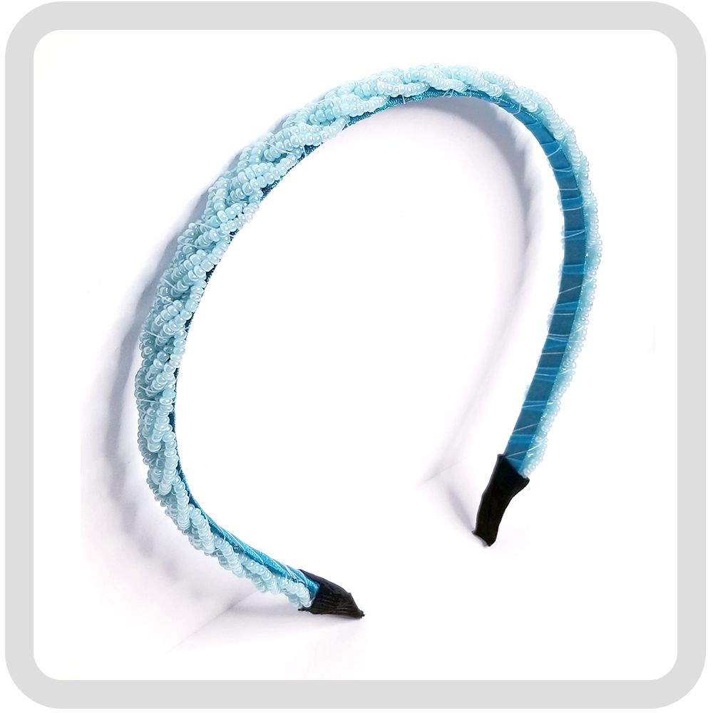 BLUE BRAIDED HEADBAND