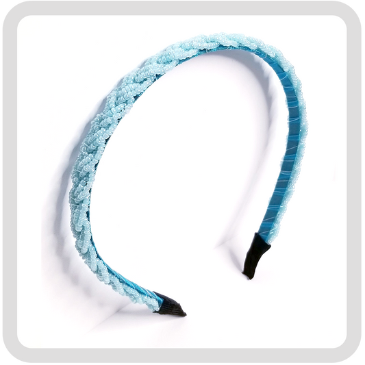 BLUE BRAIDED HEADBAND