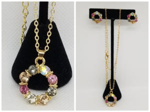 CIRCLE OF COLORS NECKLACE SET