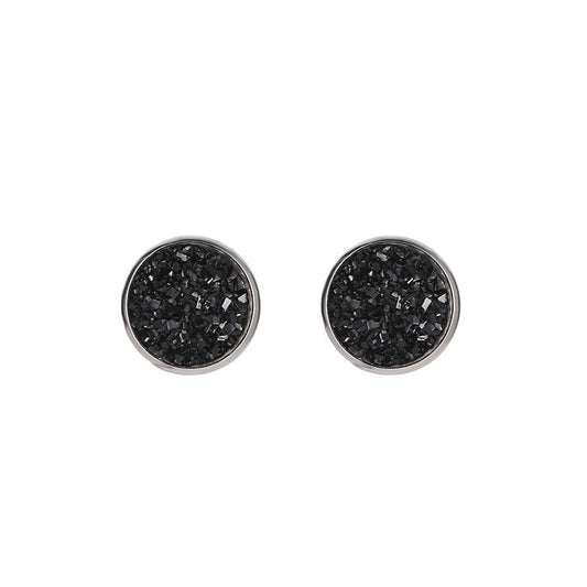 BLACK DRUZY EARRINGS A5631