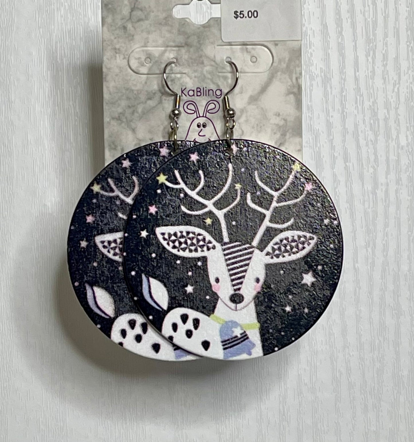 NIGHT SKY REINDEER EARRINGS