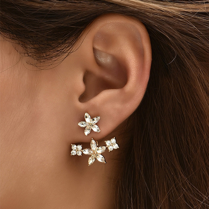 GOLDEN STAR JACKET EARRINGS A1188